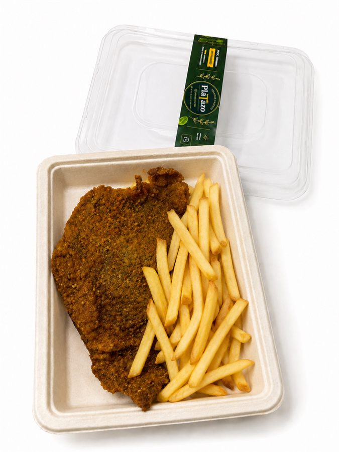 Milanesa de carne con fritas
